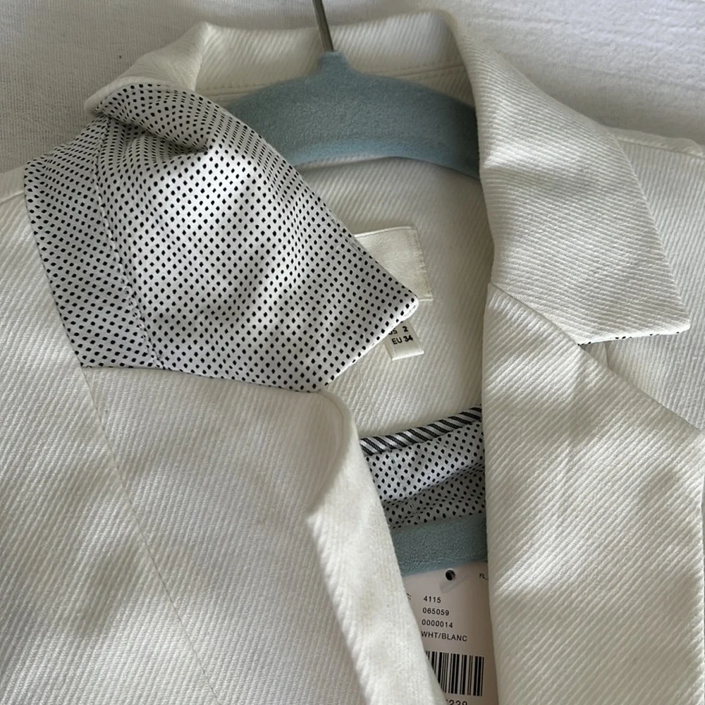 Anthropologie Jacket Fully Lined White Size 2 - Picture 13 of 16